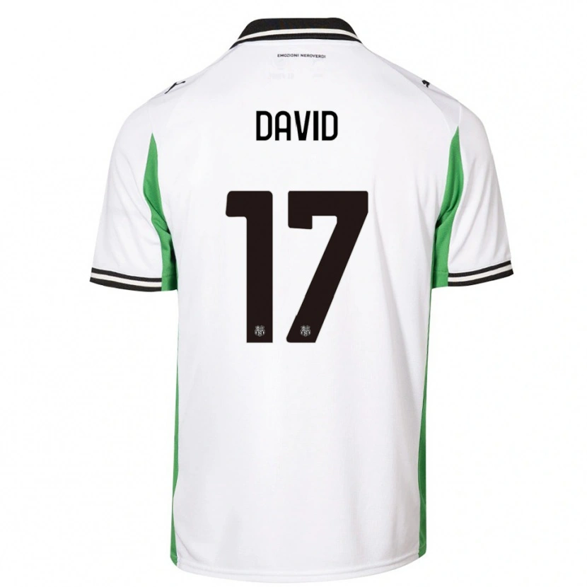 Danxen Dames Mario David #17 Wit Groen Zwart Uitshirt Uittenue 2025/26 T-Shirt