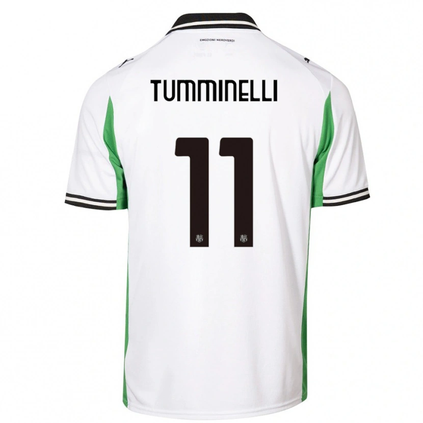 Danxen Dames Daniel Tumminelli #11 Wit Groen Zwart Uitshirt Uittenue 2025/26 T-Shirt