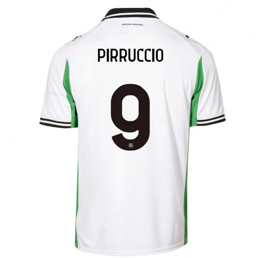 Danxen Dames Federico Pirruccio #9 Wit Groen Zwart Uitshirt Uittenue 2025/26 T-Shirt