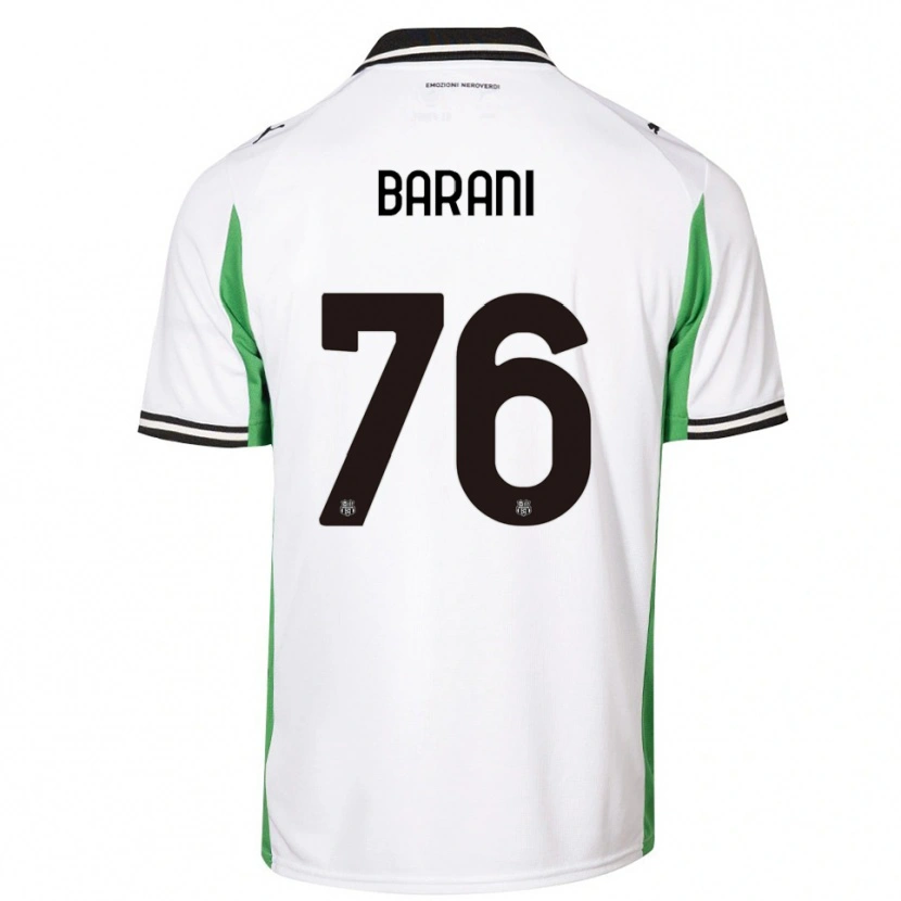 Danxen Dames Luca Barani #76 Wit Groen Zwart Uitshirt Uittenue 2025/26 T-Shirt