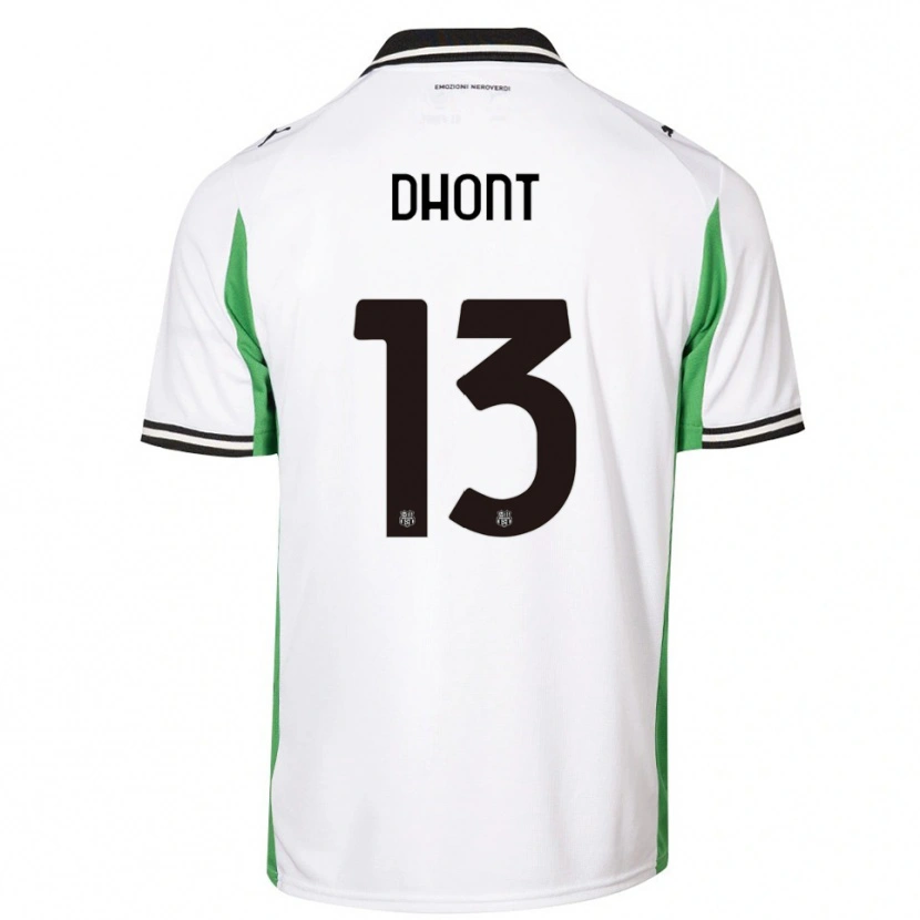 Danxen Dames Elena Dhont #13 Wit Groen Zwart Uitshirt Uittenue 2025/26 T-Shirt