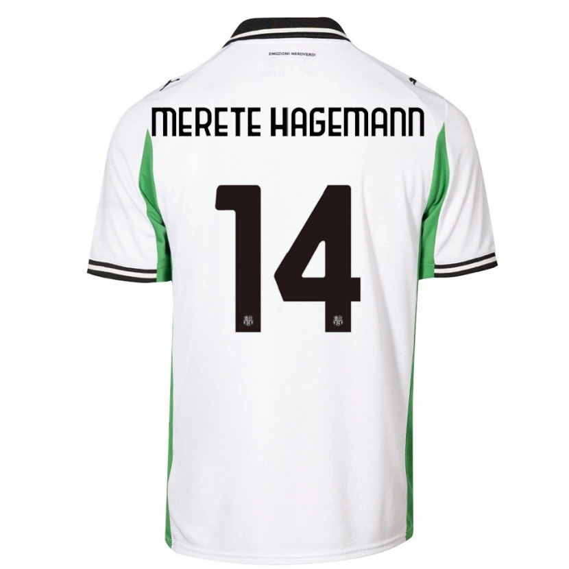 Danxen Dames Maja Merete Hagemann #14 Wit Groen Zwart Uitshirt Uittenue 2025/26 T-Shirt