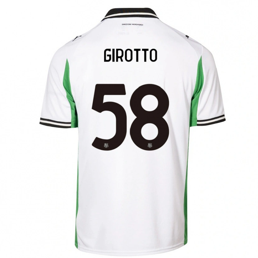 Danxen Dames Emma Girotto #58 Wit Groen Zwart Uitshirt Uittenue 2025/26 T-Shirt