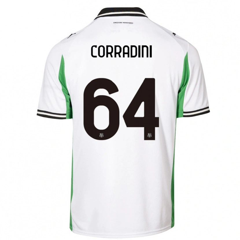 Danxen Dames Francesco Corradini #64 Wit Groen Zwart Uitshirt Uittenue 2025/26 T-Shirt