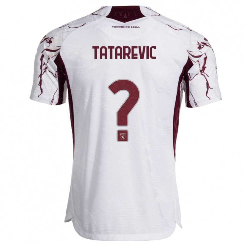 Danxen Dames Dino Tatarevic #0 Wit Bourgondisch Uitshirt Uittenue 2025/26 T-Shirt
