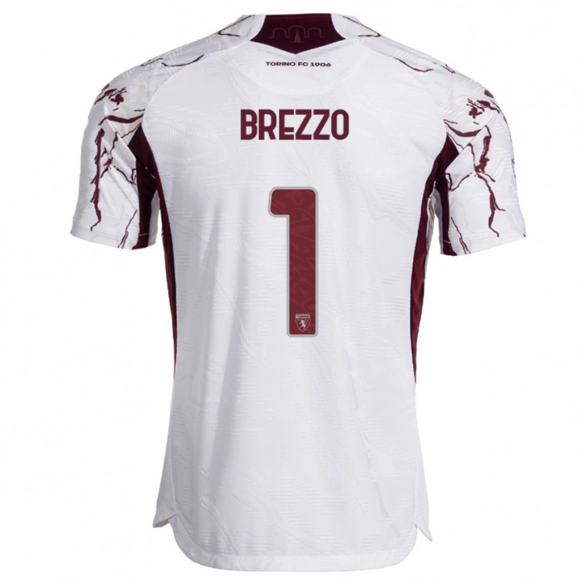Danxen Dames Matteo Brezzo #1 Wit Bourgondisch Uitshirt Uittenue 2025/26 T-Shirt