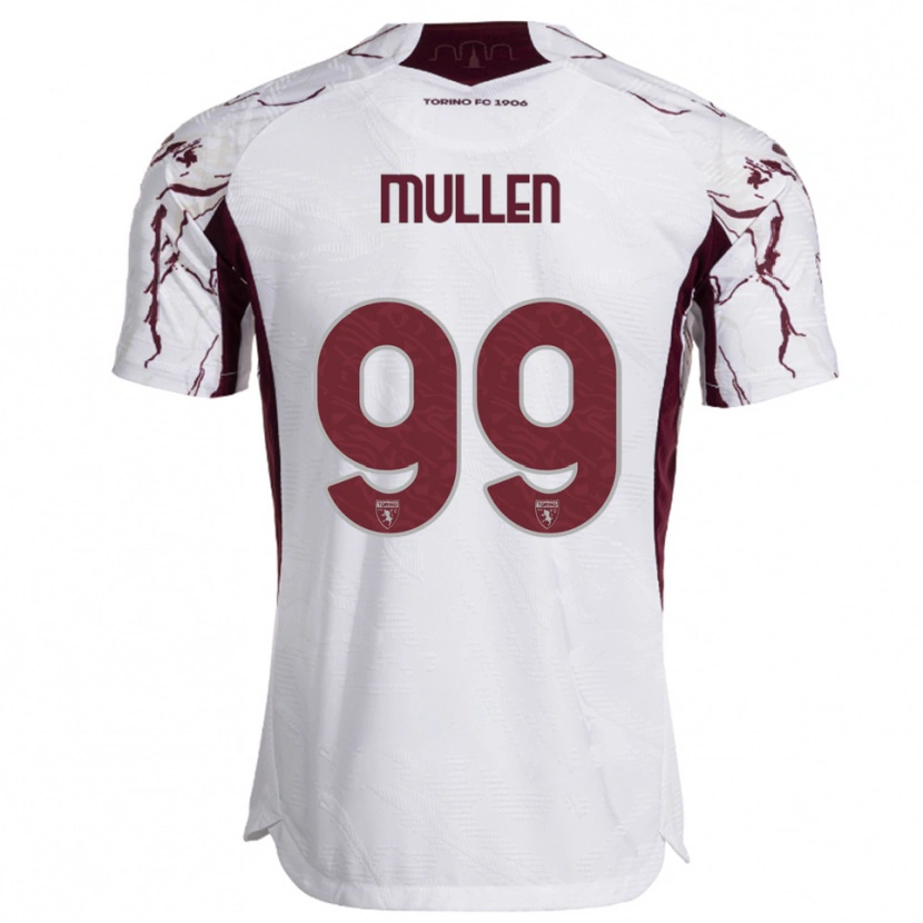 Danxen Dames Senan Mullen #99 Wit Bourgondisch Uitshirt Uittenue 2025/26 T-Shirt