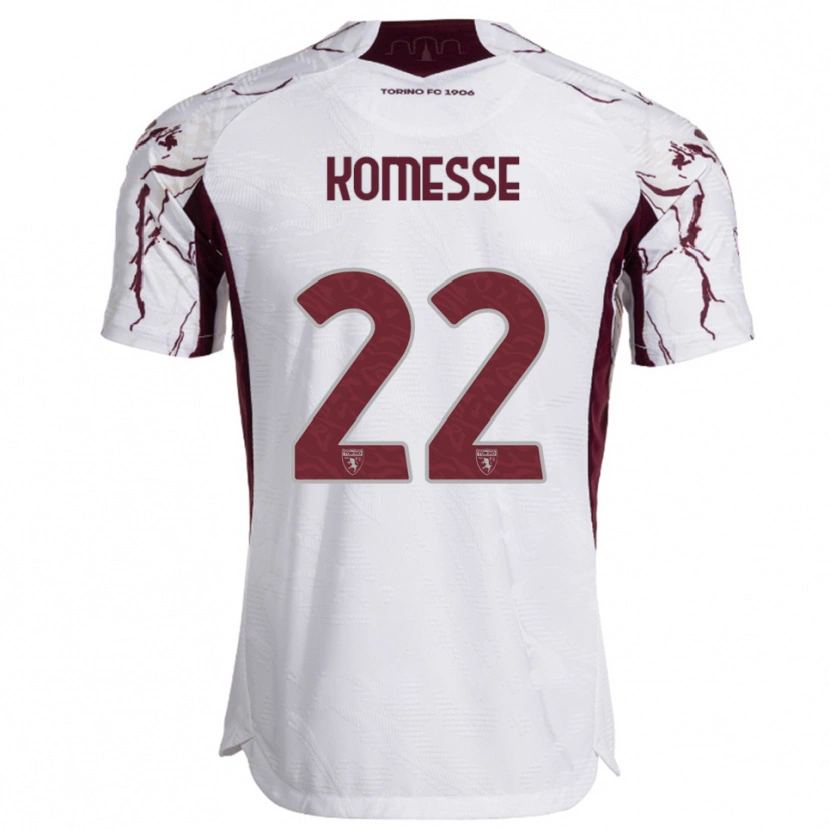 Danxen Dames Josias Sabone #22 Wit Bourgondisch Uitshirt Uittenue 2025/26 T-Shirt
