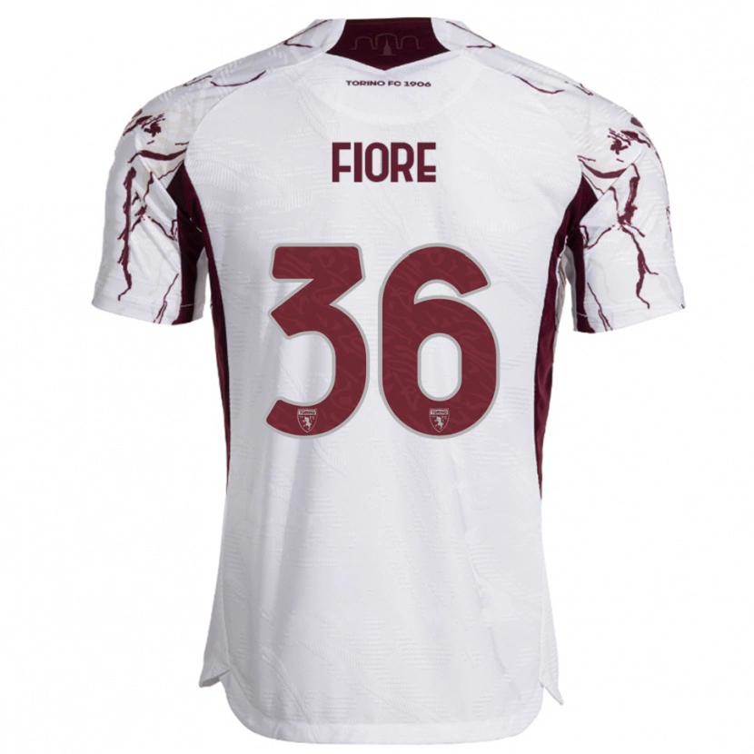Danxen Dames Jean Fiore #36 Wit Bourgondisch Uitshirt Uittenue 2025/26 T-Shirt