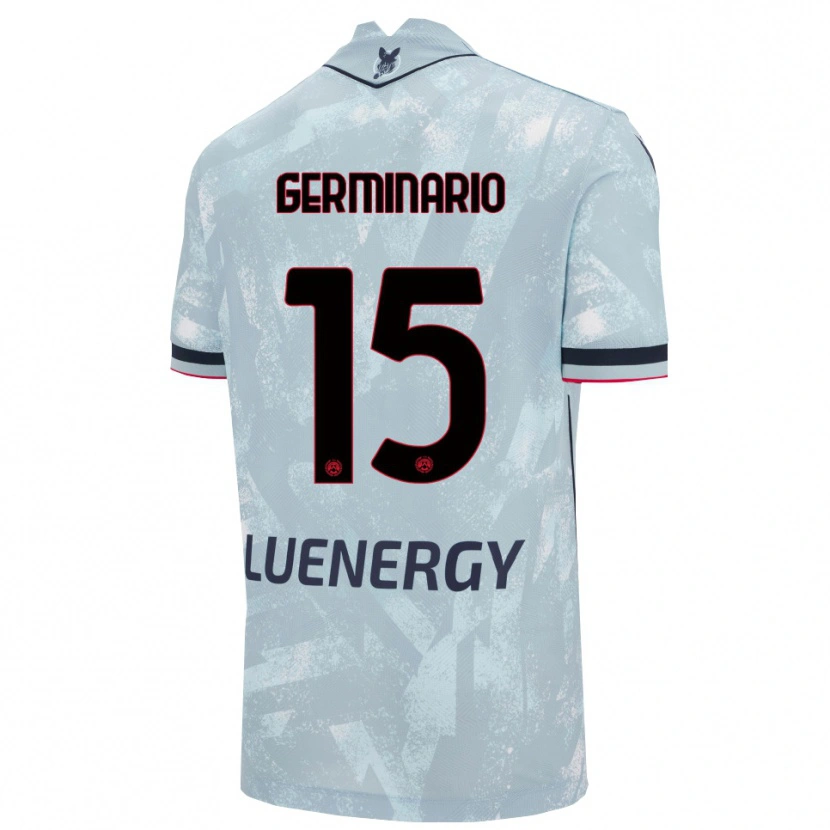 Danxen Dames Mattia Germinario #15 Lichtblauw Zwart Uitshirt Uittenue 2025/26 T-Shirt