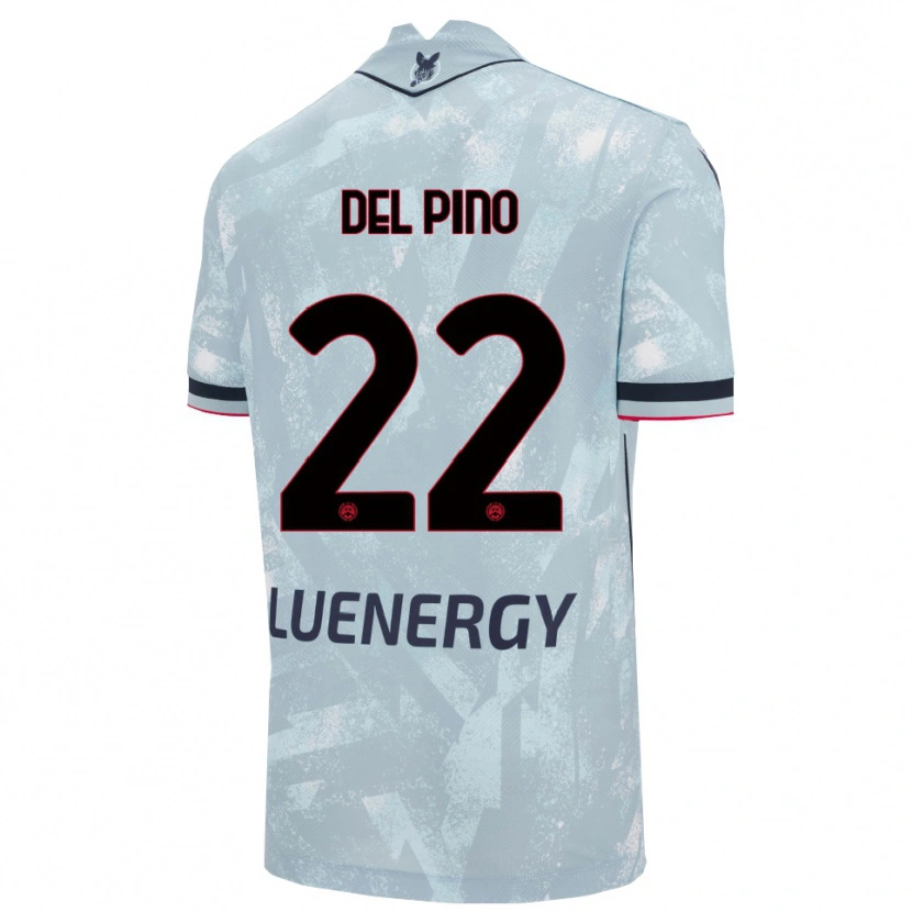 Danxen Dames Lorenzo Del Pino #22 Lichtblauw Zwart Uitshirt Uittenue 2025/26 T-Shirt