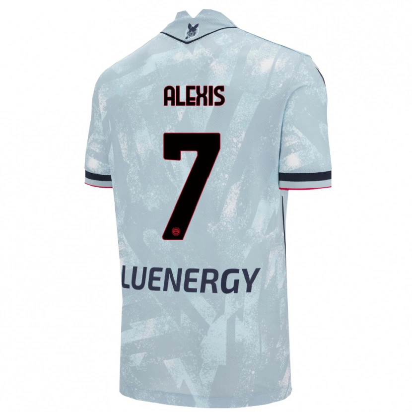 Danxen Dames Alexis Sánchez #7 Lichtblauw Zwart Uitshirt Uittenue 2025/26 T-Shirt