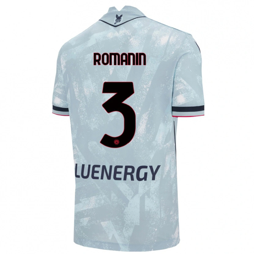 Danxen Dames Mattia Romanin #3 Lichtblauw Zwart Uitshirt Uittenue 2025/26 T-Shirt