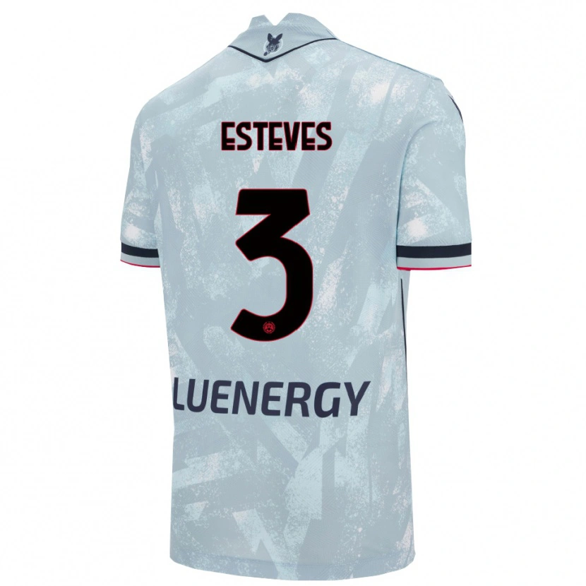 Danxen Dames Goncalo Esteves #3 Lichtblauw Zwart Uitshirt Uittenue 2025/26 T-Shirt