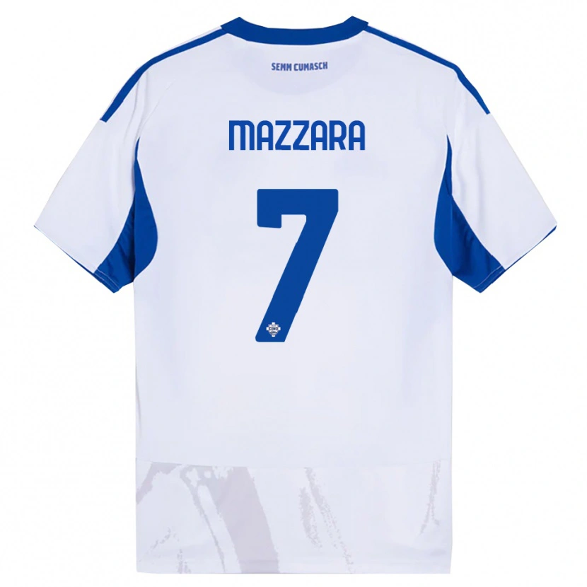 Danxen Dames Cristian Mazzara #7 Wit Blauw Uitshirt Uittenue 2025/26 T-Shirt