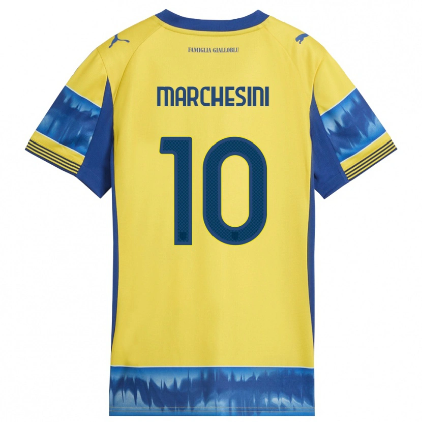 Danxen Dames Cosimo Marchesini #10 Geel Blauw Uitshirt Uittenue 2025/26 T-Shirt