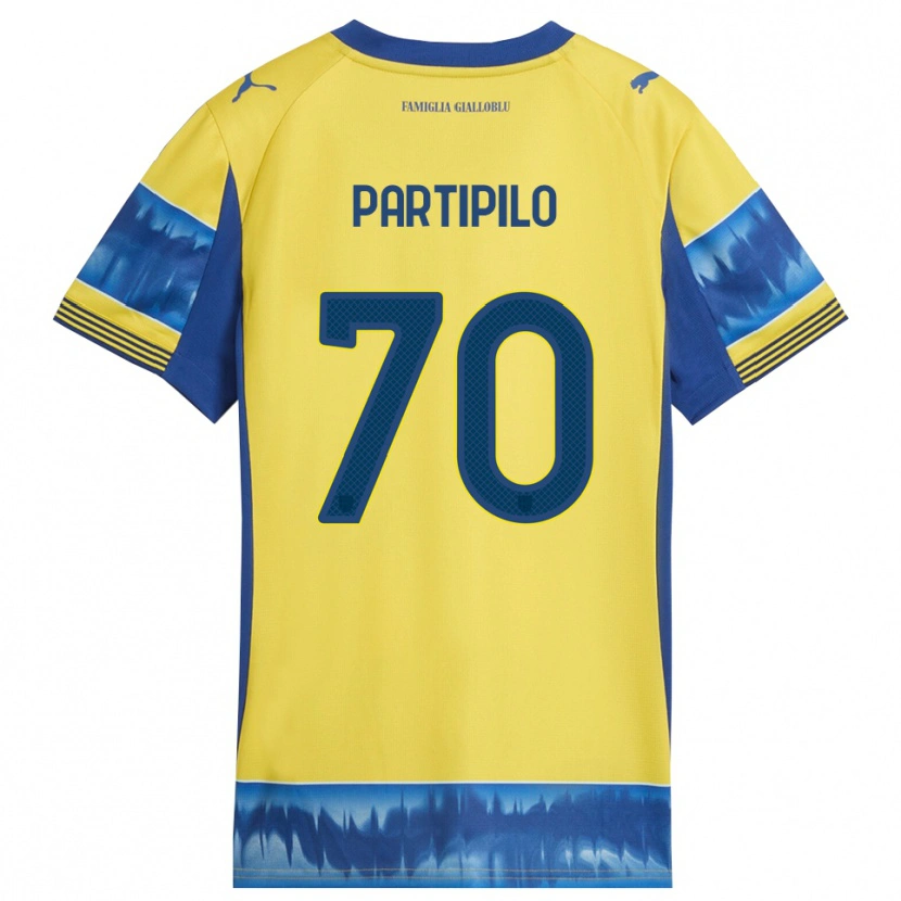 Danxen Dames Anthony Partipilo #70 Geel Blauw Uitshirt Uittenue 2025/26 T-Shirt