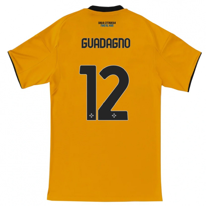 Danxen Dames Johan Guadagno #12 Oranje Blauw Uitshirt Uittenue 2025/26 T-Shirt