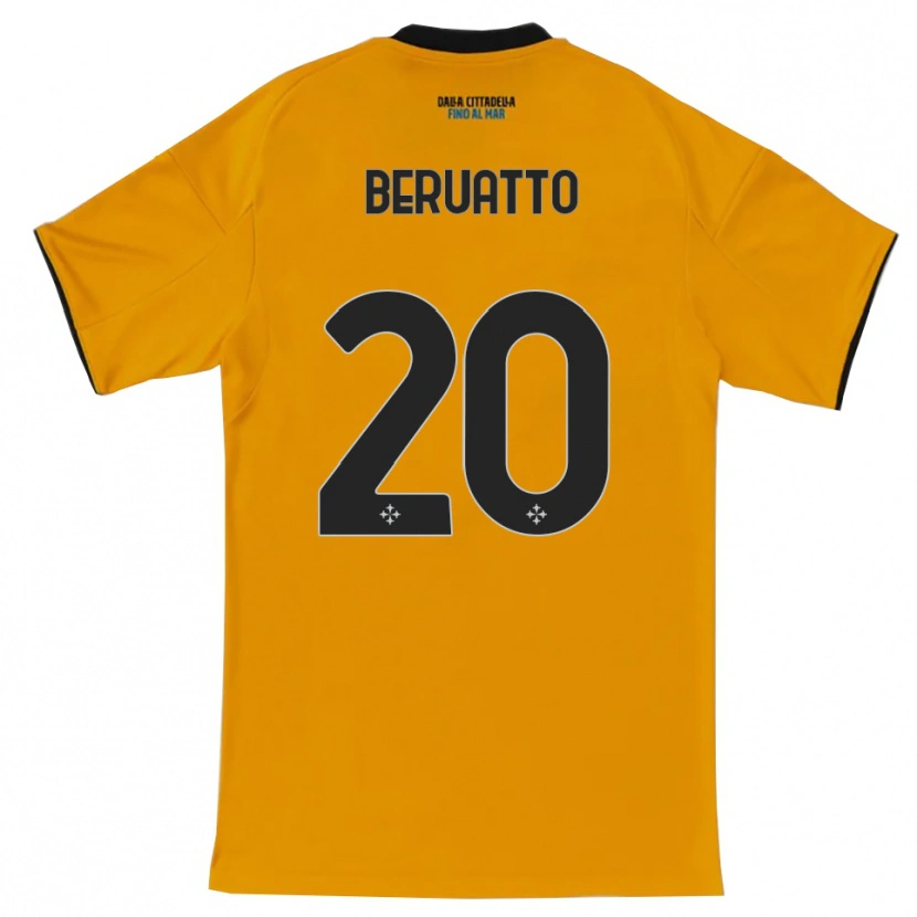 Danxen Dames Pietro Beruatto #20 Oranje Blauw Uitshirt Uittenue 2025/26 T-Shirt