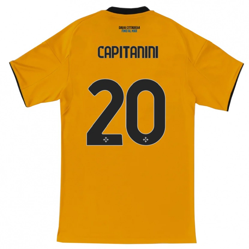 Danxen Dames Diego Capitanini #20 Oranje Blauw Uitshirt Uittenue 2025/26 T-Shirt