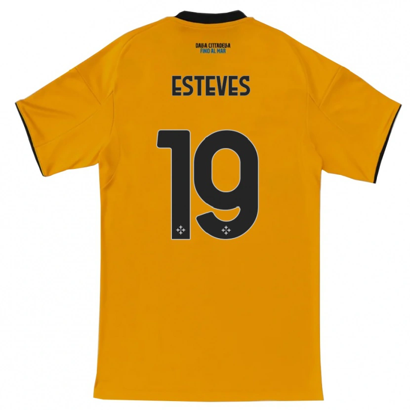 Danxen Dames Tomás Esteves #19 Oranje Blauw Uitshirt Uittenue 2025/26 T-Shirt