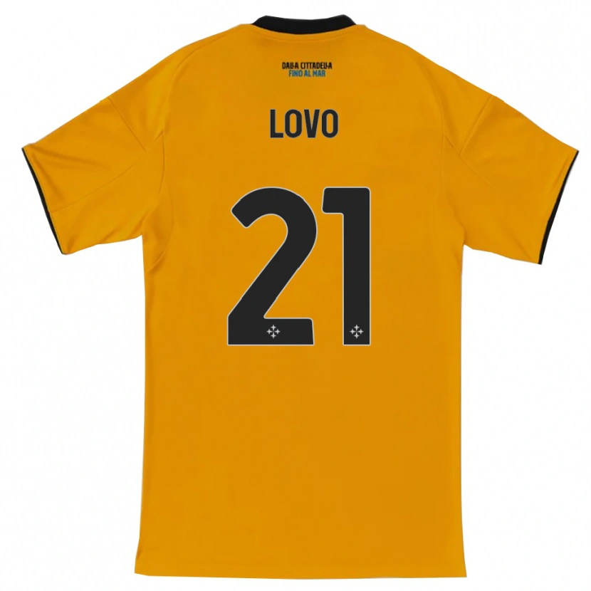 Danxen Dames Christian Lovo #21 Oranje Blauw Uitshirt Uittenue 2025/26 T-Shirt