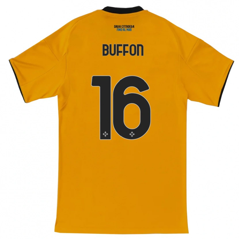 Danxen Dames Louis Buffon #16 Oranje Blauw Uitshirt Uittenue 2025/26 T-Shirt