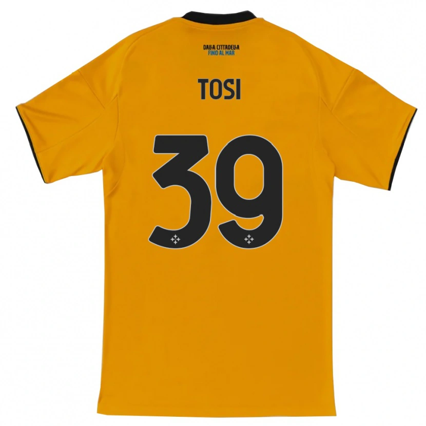Danxen Dames Lorenzo Tosi #39 Oranje Blauw Uitshirt Uittenue 2025/26 T-Shirt