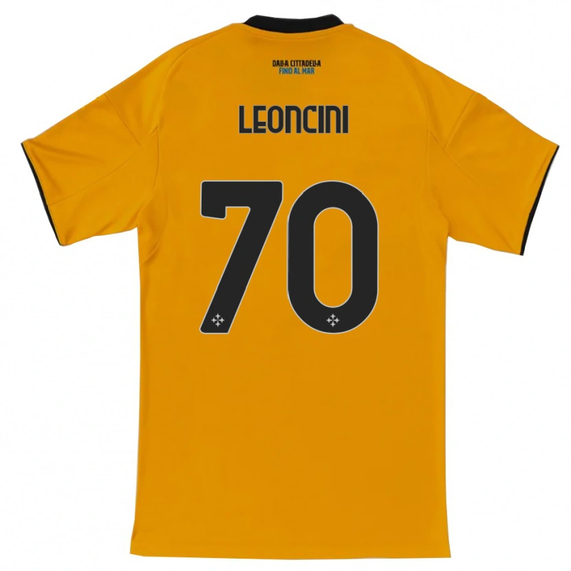 Danxen Dames Mattia Leoncini #70 Oranje Blauw Uitshirt Uittenue 2025/26 T-Shirt