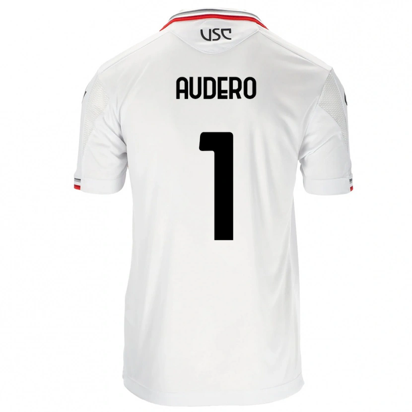 Danxen Dames Emil Audero #1 Wit Rood Uitshirt Uittenue 2025/26 T-Shirt