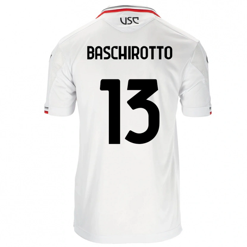 Danxen Dames Federico Baschirotto #13 Wit Rood Uitshirt Uittenue 2025/26 T-Shirt