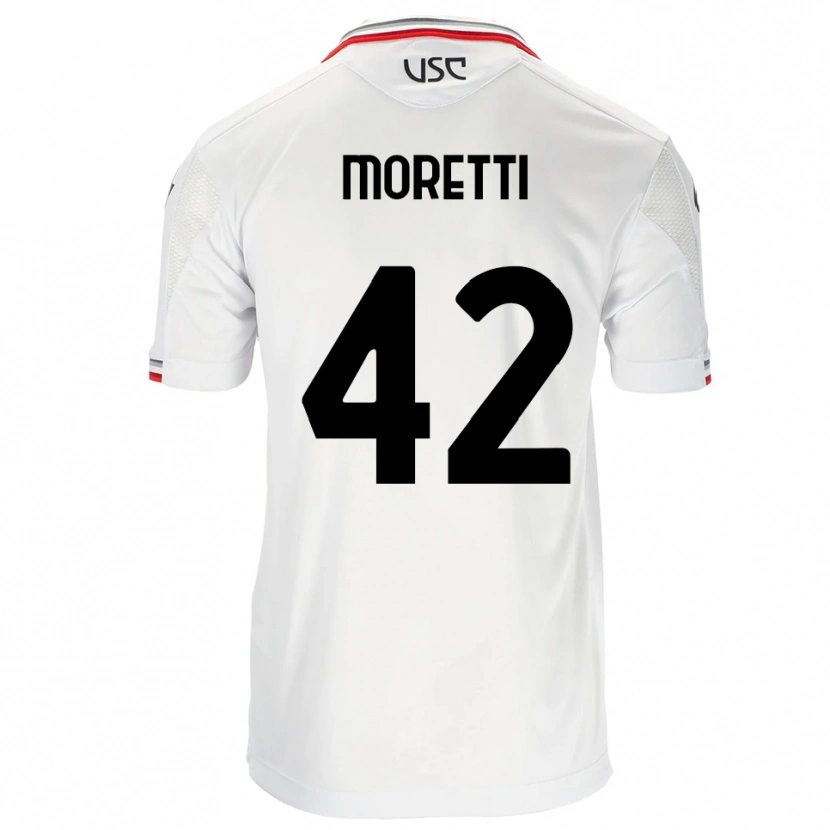 Danxen Dames Lorenzo Moretti #42 Wit Rood Uitshirt Uittenue 2025/26 T-Shirt