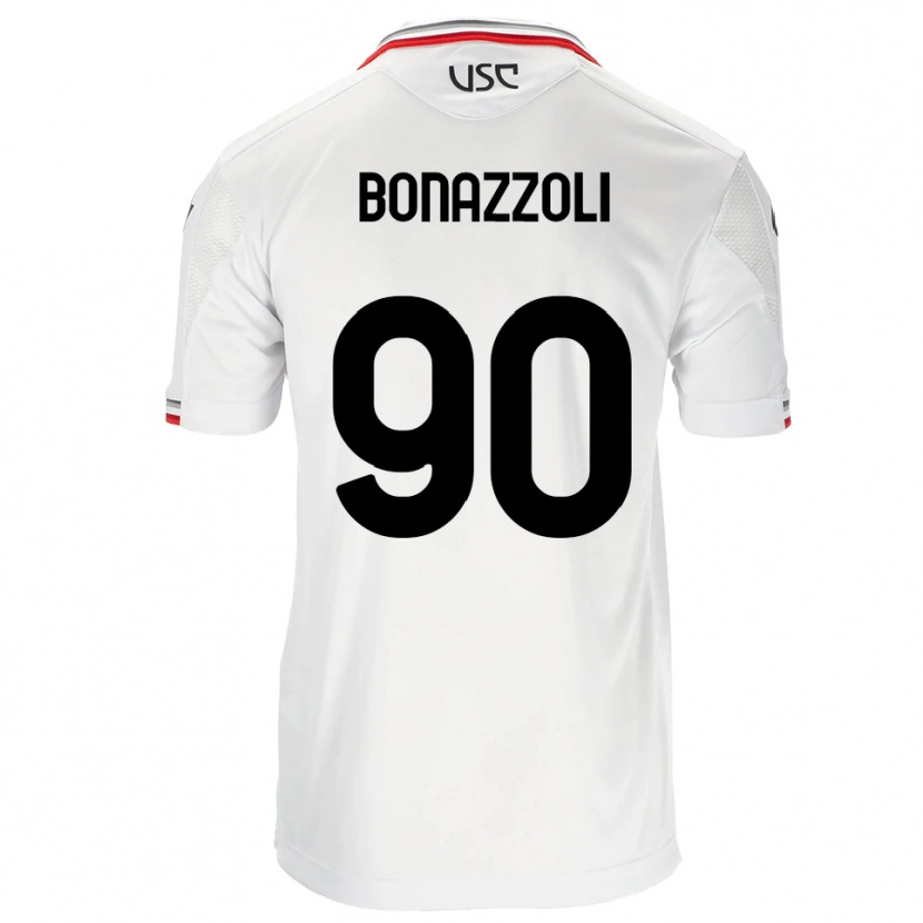Danxen Dames Federico Bonazzoli #90 Wit Rood Uitshirt Uittenue 2025/26 T-Shirt