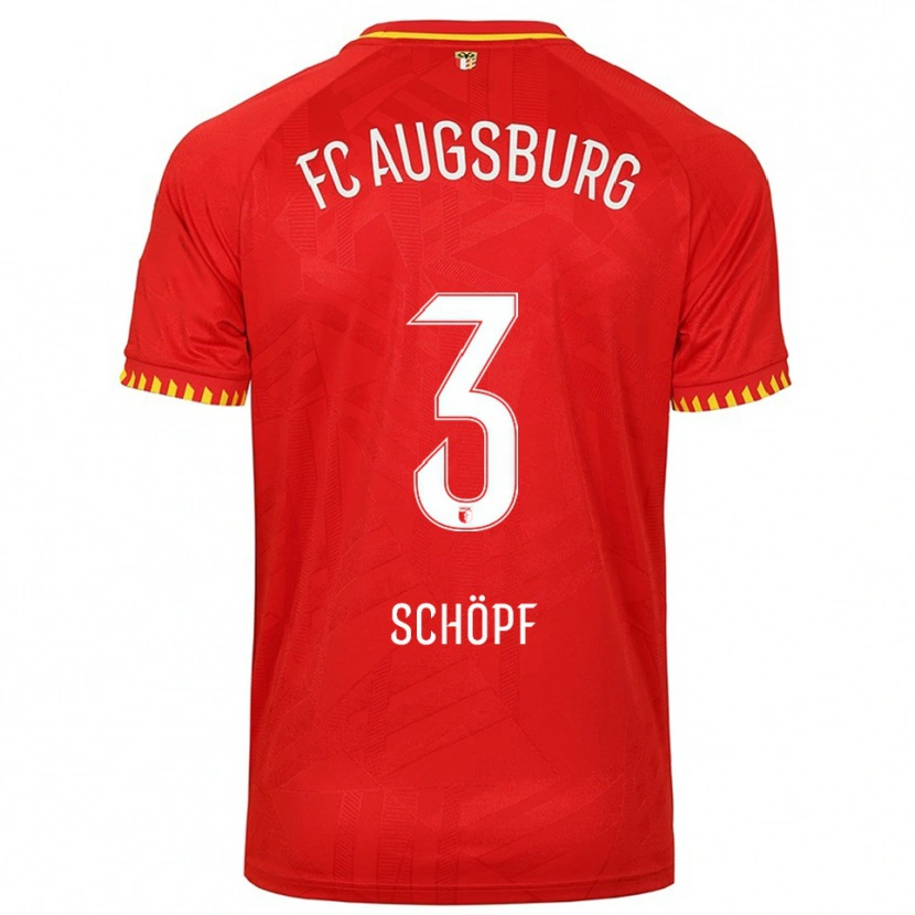 Danxen Dames Julia Schöpf #3 Rood Geel Uitshirt Uittenue 2025/26 T-Shirt