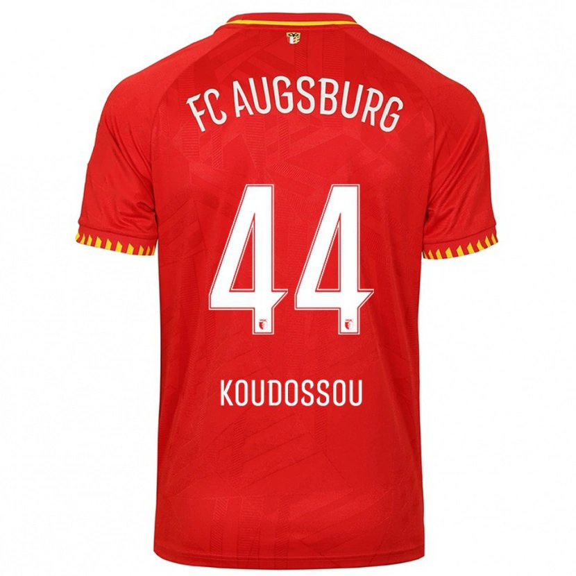 Danxen Dames Henri Koudossou #44 Rood Geel Uitshirt Uittenue 2025/26 T-Shirt