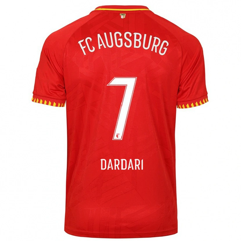 Danxen Dames Aiman Dardari #7 Rood Geel Uitshirt Uittenue 2025/26 T-Shirt