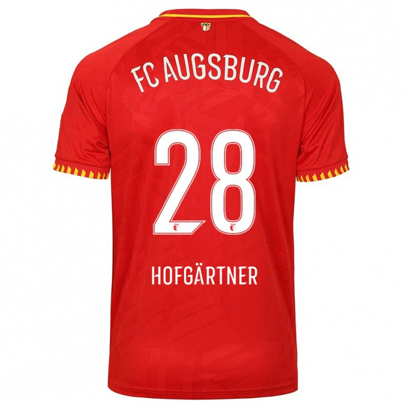 Danxen Dames Hendrik Hofgärtner #28 Rood Geel Uitshirt Uittenue 2025/26 T-Shirt