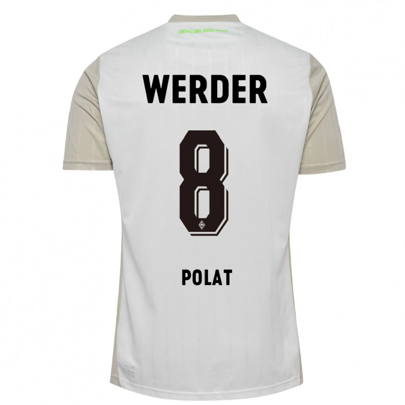 Danxen Dames Mikail Polat #8 Wit Zwart Uitshirt Uittenue 2025/26 T-Shirt