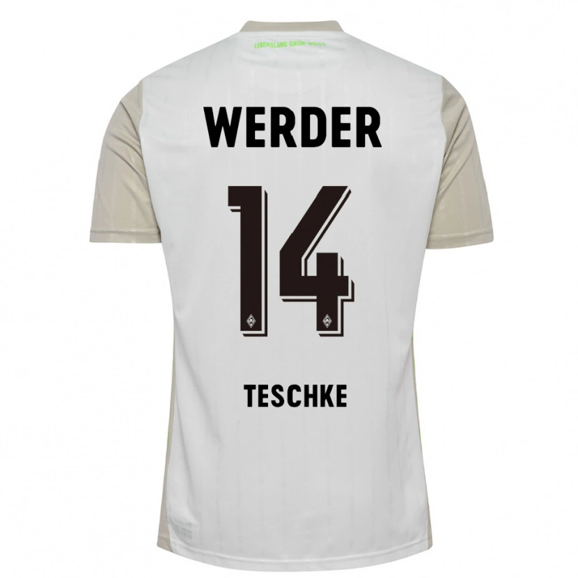 Danxen Dames Tim Teschke #14 Wit Zwart Uitshirt Uittenue 2025/26 T-Shirt