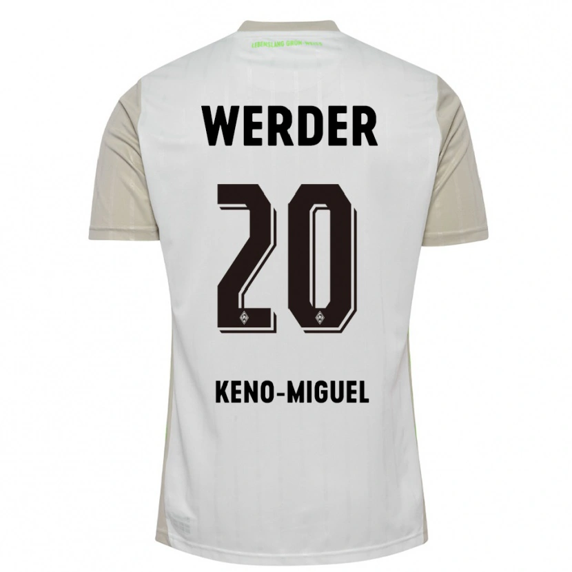 Danxen Dames Keno-Miguel Meyer #20 Wit Zwart Uitshirt Uittenue 2025/26 T-Shirt