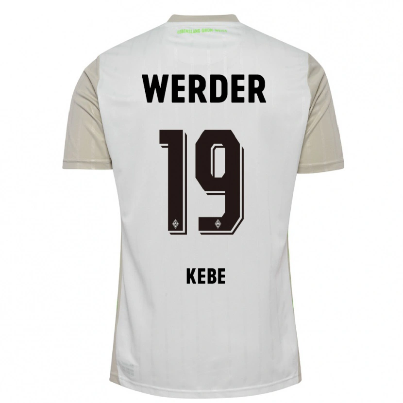 Danxen Dames David Kébé #19 Wit Zwart Uitshirt Uittenue 2025/26 T-Shirt