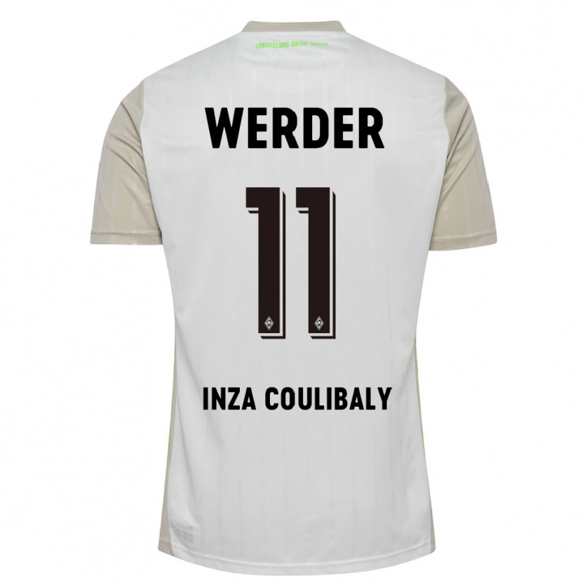 Danxen Dames Ben Inza Coulibaly #11 Wit Zwart Uitshirt Uittenue 2025/26 T-Shirt