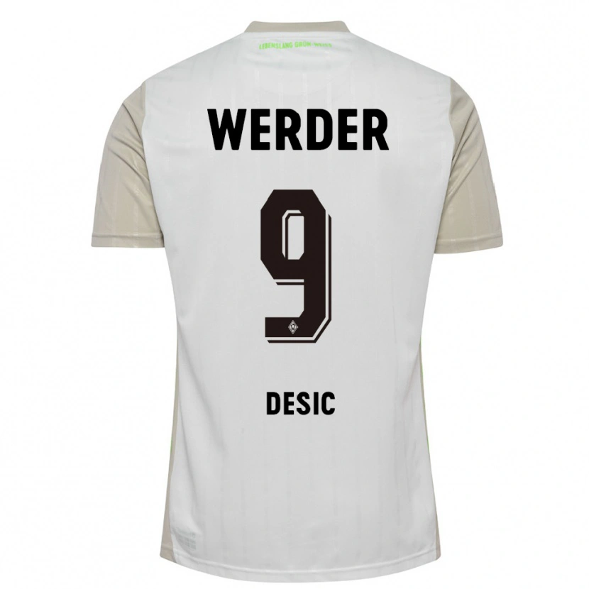 Danxen Dames Medina Desic #9 Wit Zwart Uitshirt Uittenue 2025/26 T-Shirt