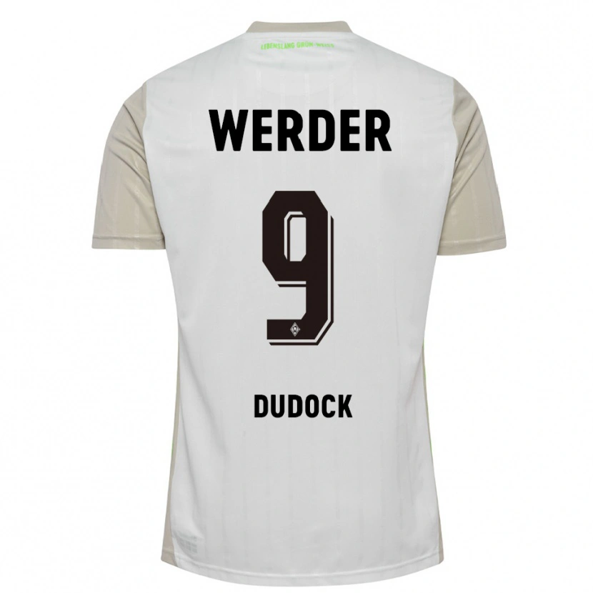 Danxen Dames Joshua Dudock #9 Wit Zwart Uitshirt Uittenue 2025/26 T-Shirt