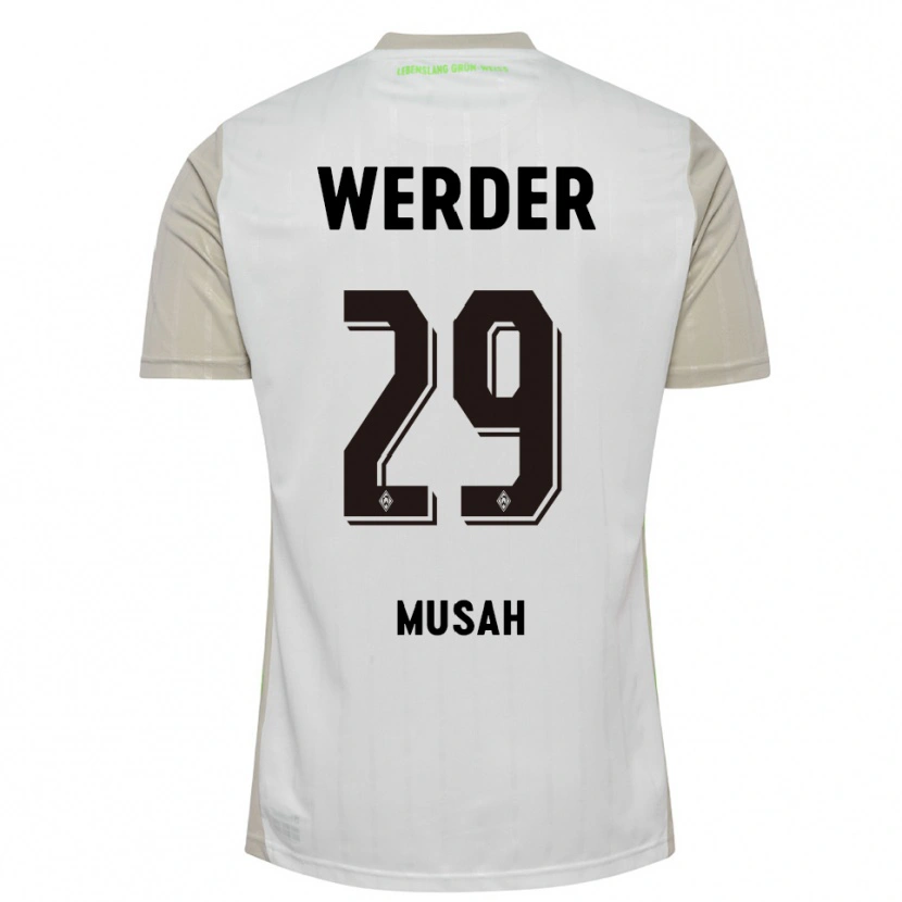 Danxen Dames Salim Musah #29 Wit Zwart Uitshirt Uittenue 2025/26 T-Shirt