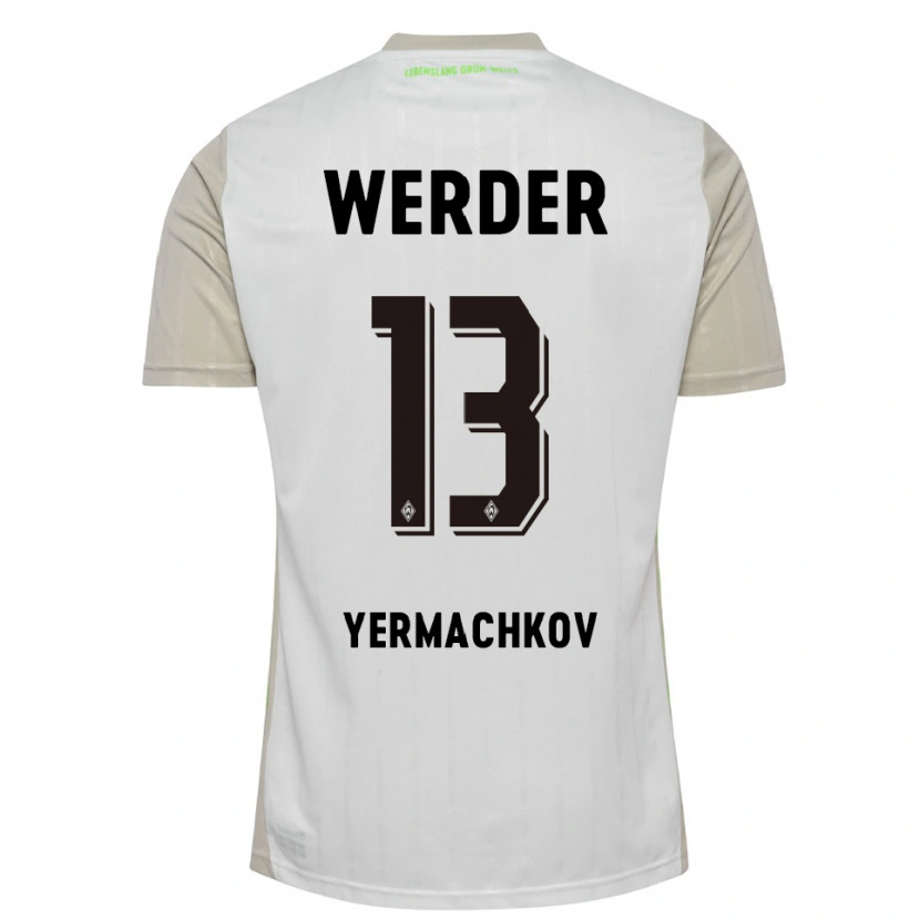 Danxen Dames Ivan Yermachkov #13 Wit Zwart Uitshirt Uittenue 2025/26 T-Shirt