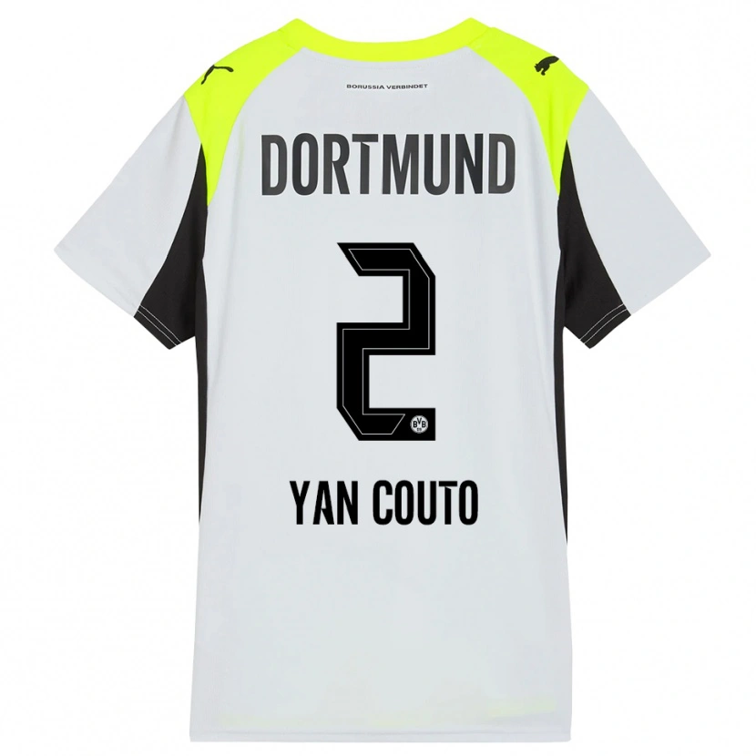 Danxen Dames Yan Couto #2 Fluorescerend Geel Uitshirt Uittenue 2025/26 T-Shirt