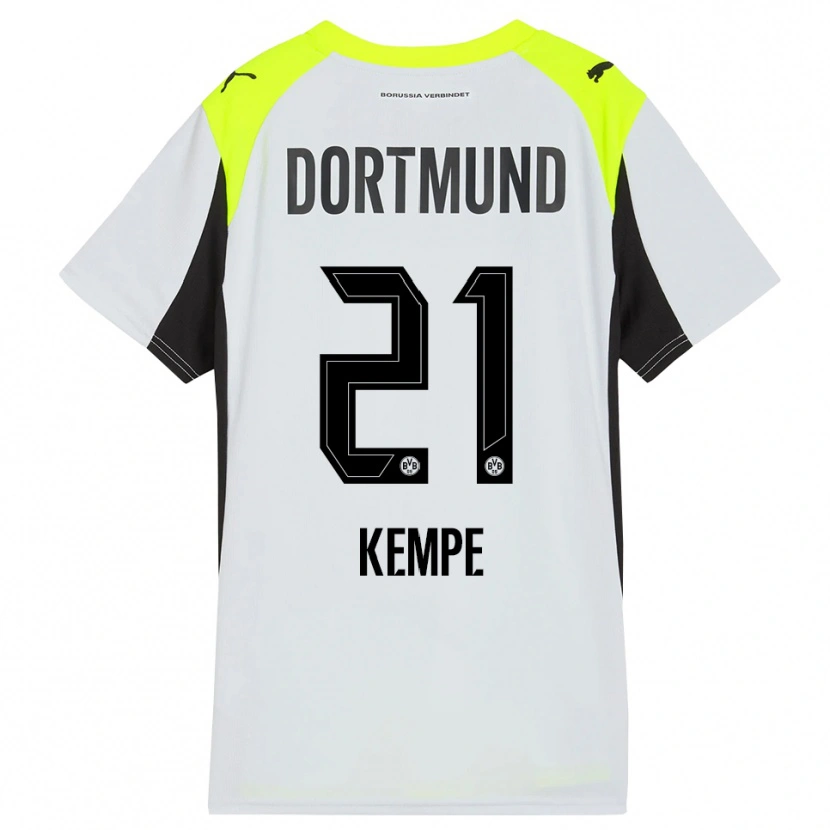 Danxen Dames Frederike Kempe #21 Fluorescerend Geel Uitshirt Uittenue 2025/26 T-Shirt