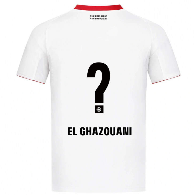 Danxen Dames Mohamed El Ghazouani #0 Wit Rood Uitshirt Uittenue 2025/26 T-Shirt