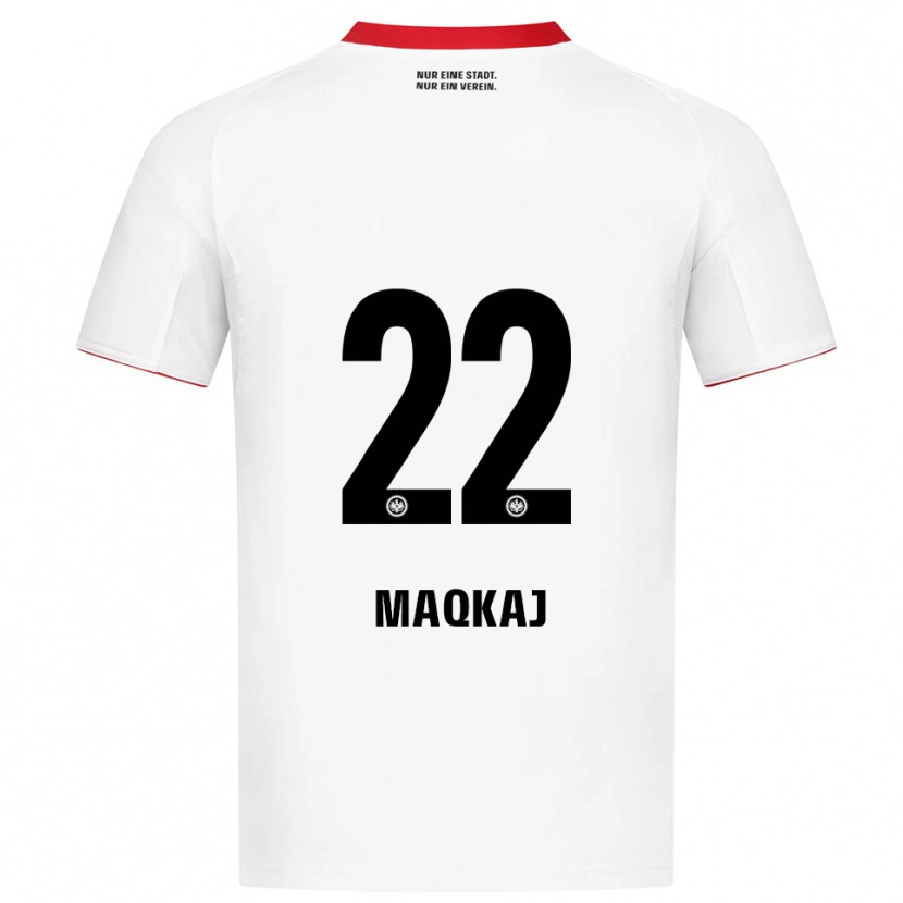 Danxen Dames Dritan Maqkaj #22 Wit Rood Uitshirt Uittenue 2025/26 T-Shirt